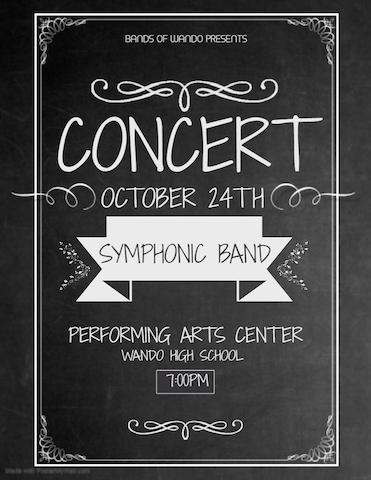 October Wando Symphonic band concert poster image