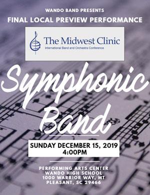 Wando Symphonic Band Midwest Clinic Preview concert poster image